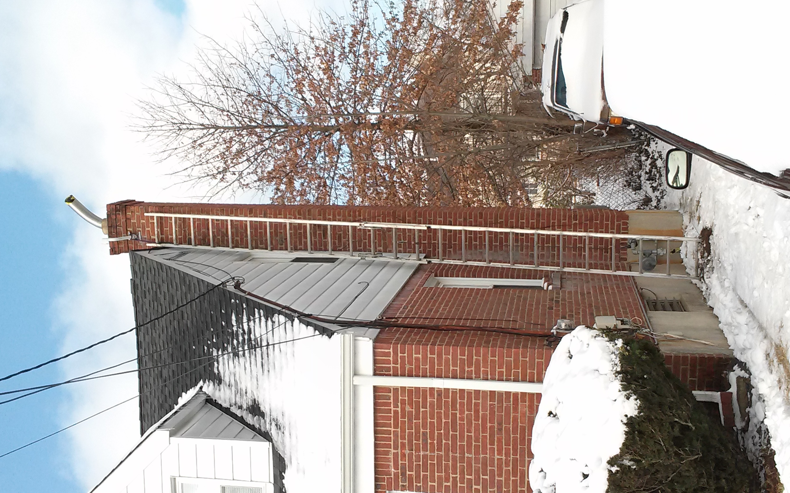 Stainless steel chimney liner installation in Jericho, NY